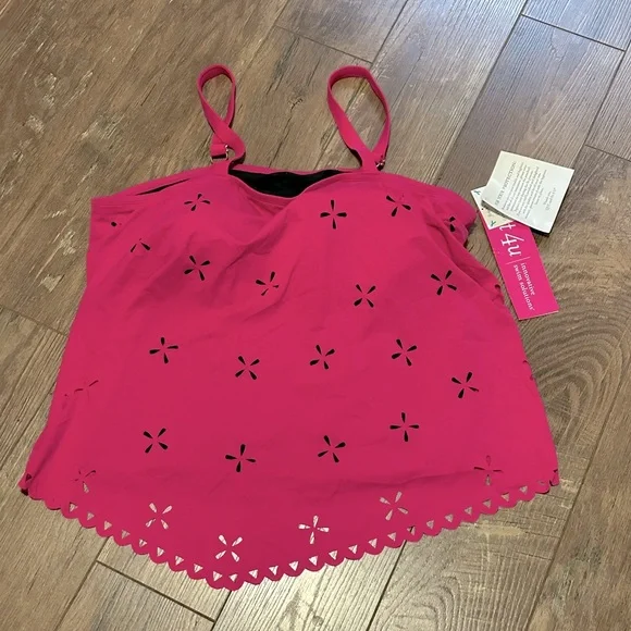 NWT Women’s Fit 4 U Two Piece Swim Suit 24W - Picture 1 of 9